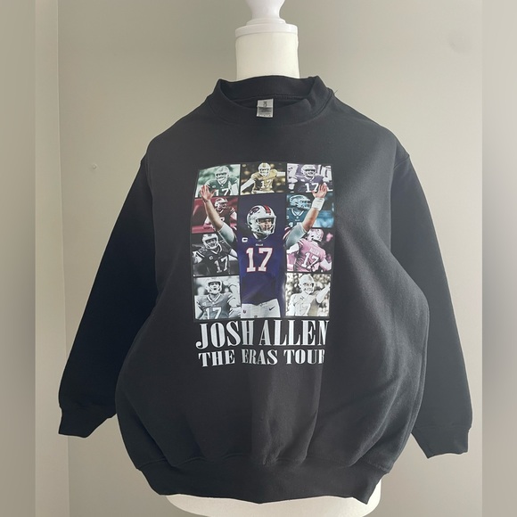 Gildan Other - Buffalo Bills Josh Allen The Eras Tour Gildan Black Graphic Sweatshirt